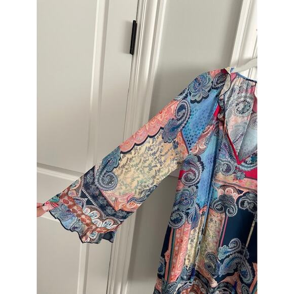 Johnny Was Daria Paisley Tunic Blouse Size: Large - Picture 5 of 12